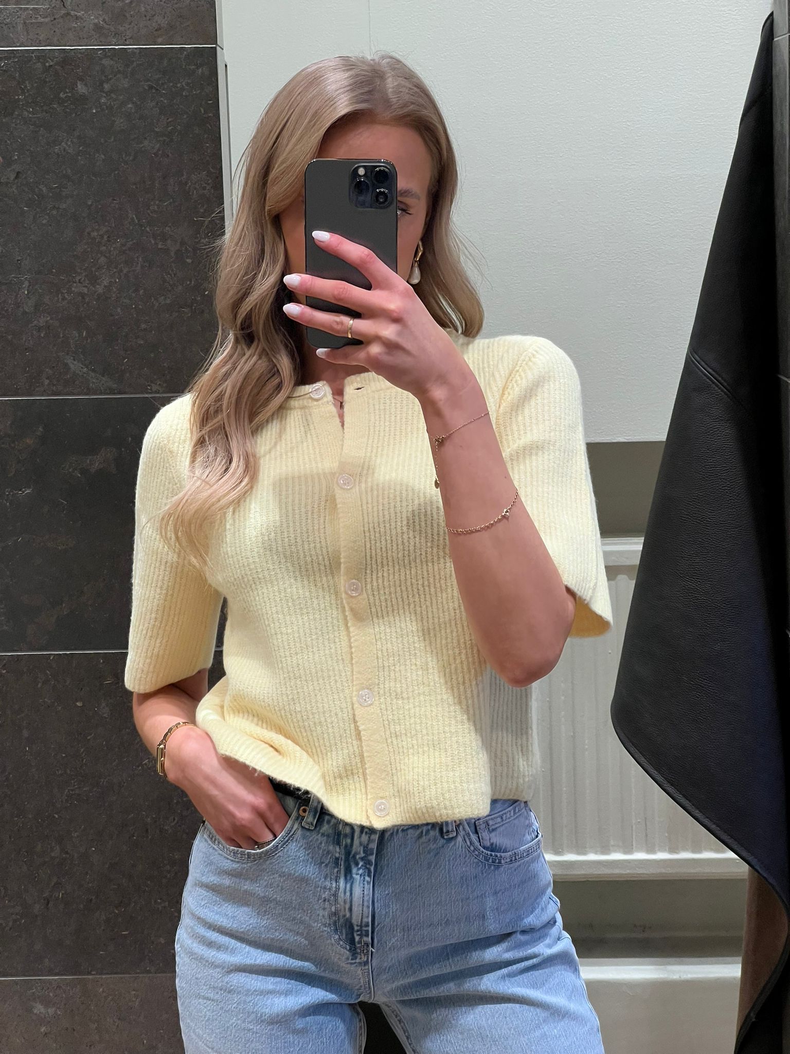 PCSILLY Knit Cardigan - Pale Banana